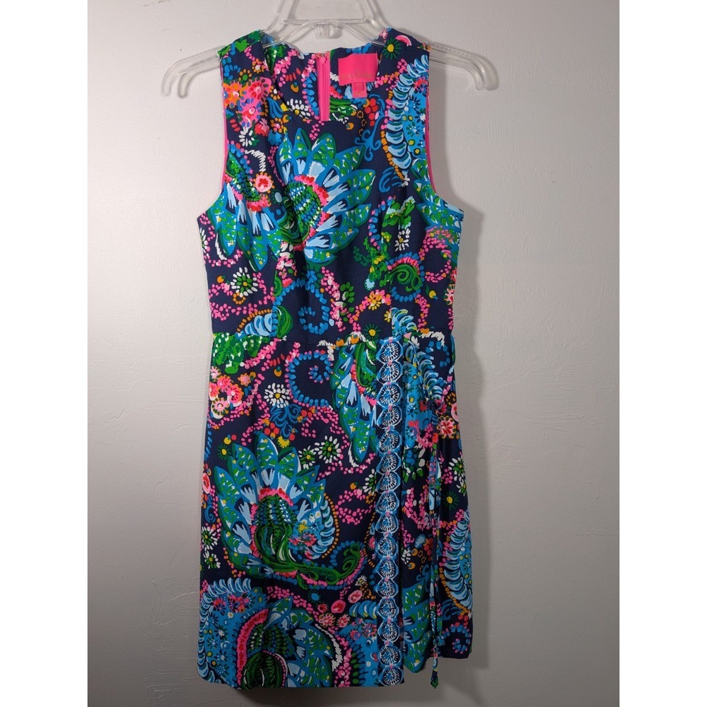 Lilly Pulitzer 2 Take Me To The Sea DONATELLA SHIFT DRESS Faux Front Wrap